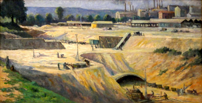 Issy-les-Moulineaux, Baustelle für den Bau der U-Bahn - Maximilien Luce