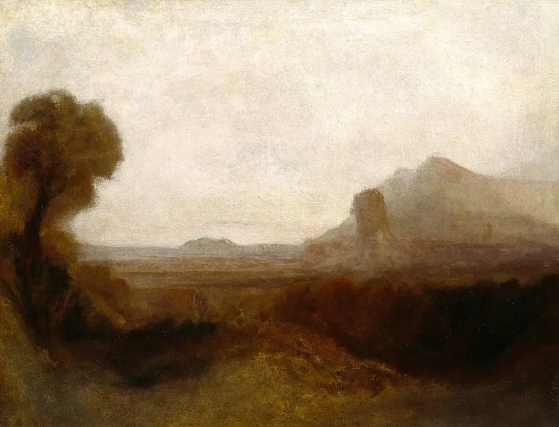 Italienische Landschaft mit einem Turm - J. M. W. Turner