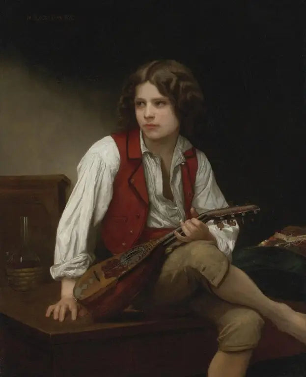 Italienische mit Mandoline - Bouguereau