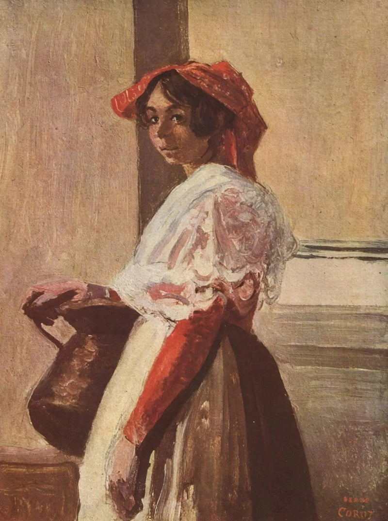 Italienerin mit Krug - Jean-Baptiste Camille Corot