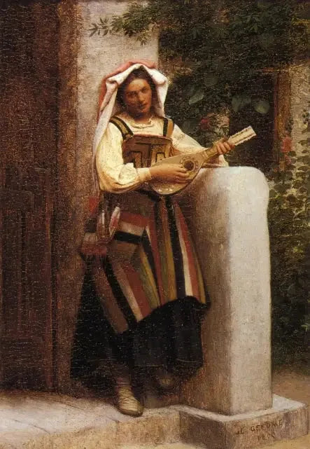 Italienerin, die Mandoline spielt - Jean-Léon Gérôme