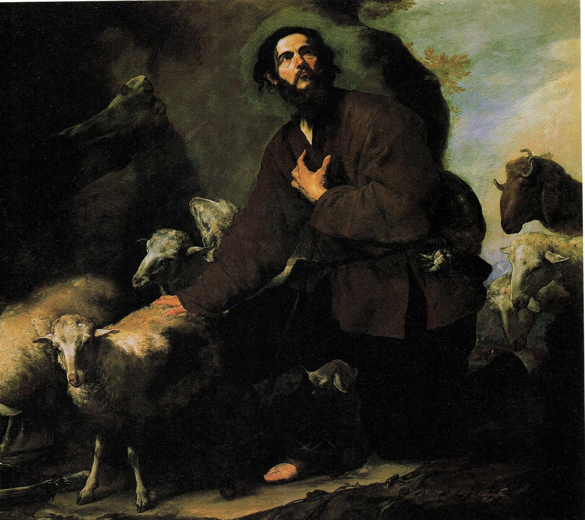 Jacob gardant son troupeau - Jusepe de Ribera image 1 reproduction de peinture à l’huile