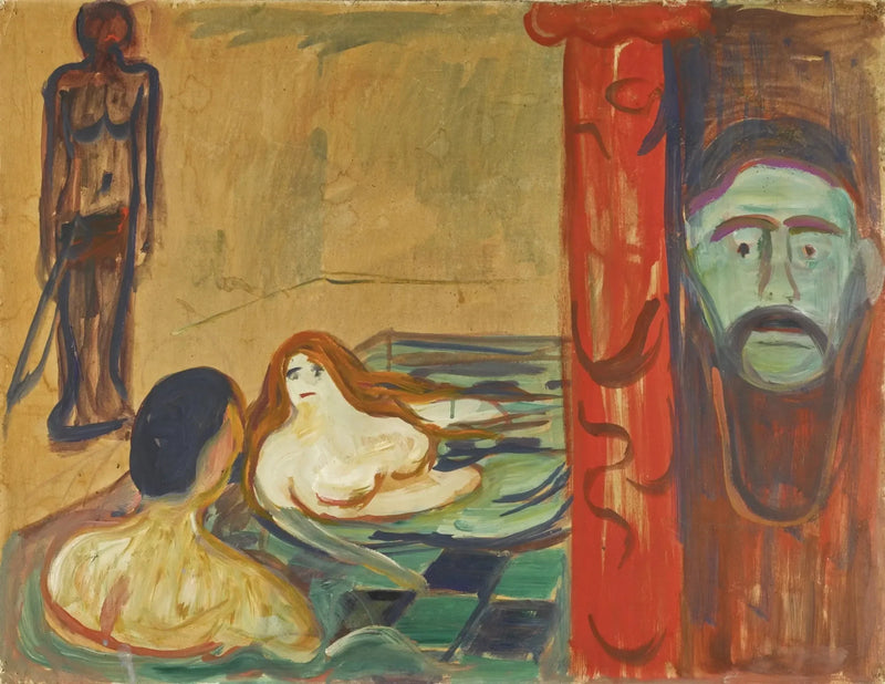 Jalousie im Bad - Edvard Munch