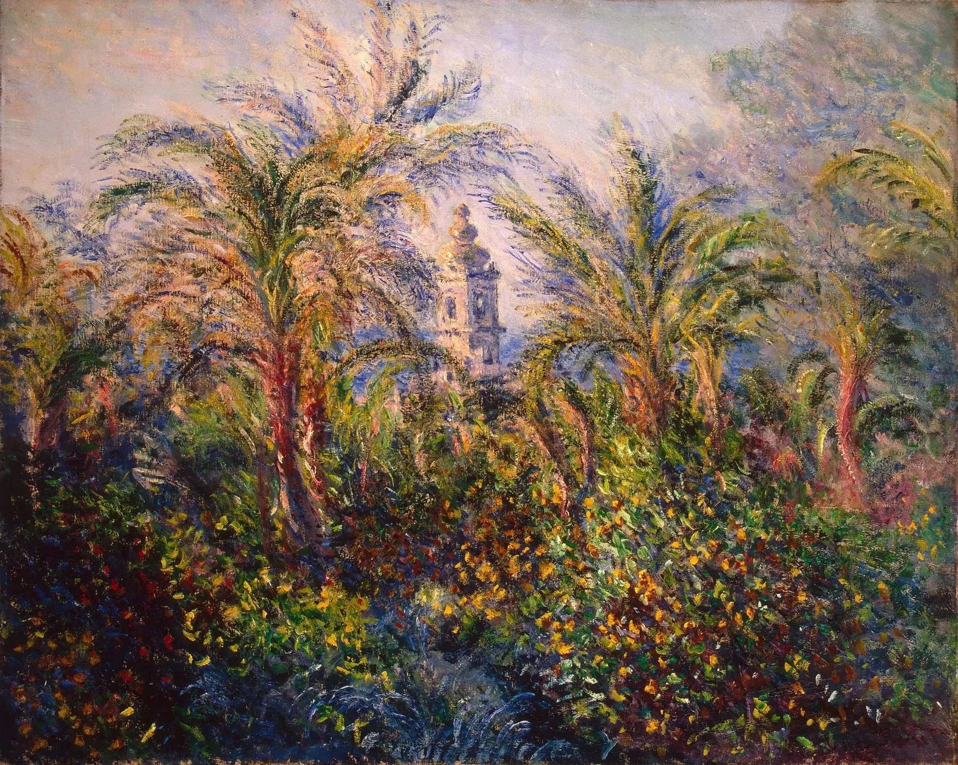 Jardin à Bordighera - Claude Monet image 1 copie peinte à la main à l’huile