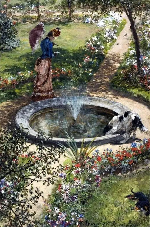 Garten in Kissingen. - Adolph von Menzel