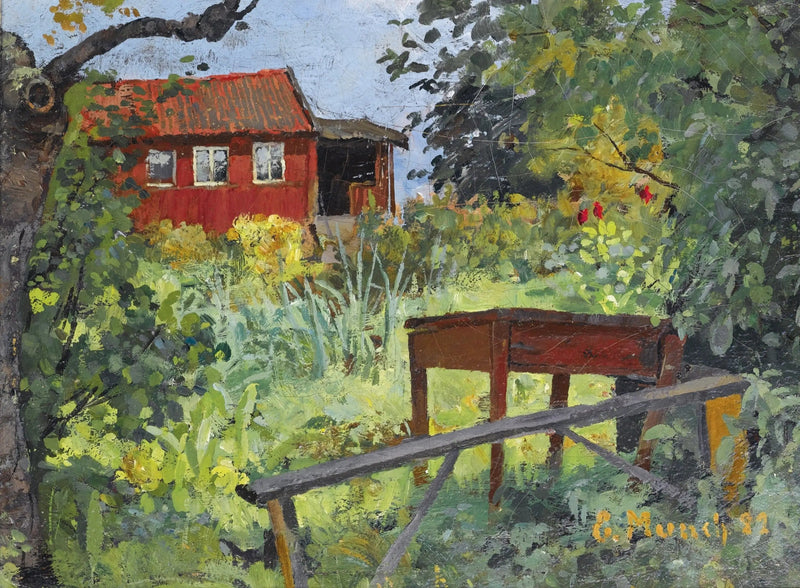 Garten im roten Haus - Edvard Munch
