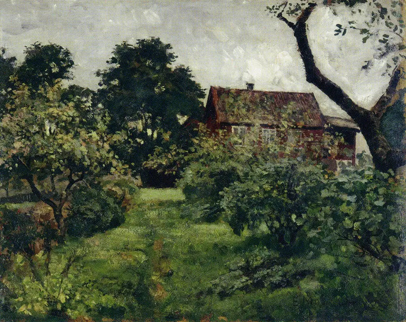 Garten im roten Haus - Edvard Munch