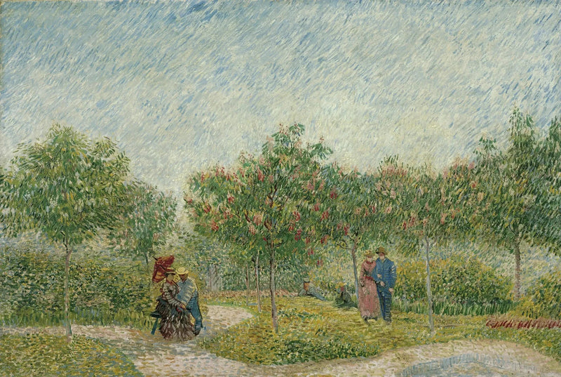 Garten in Montmartre mit Verliebten - Vincent van Gogh
