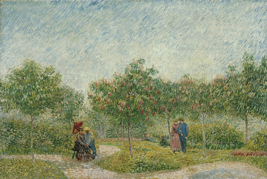 Garten in Montmartre mit Verliebten - Vincent van Gogh