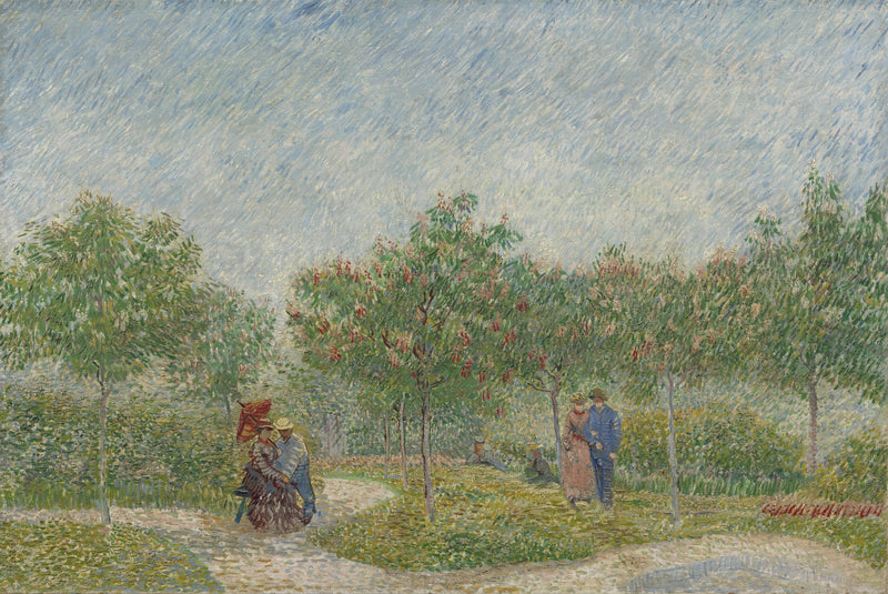 Garten in Montmartre mit Verliebten - Vincent van Gogh