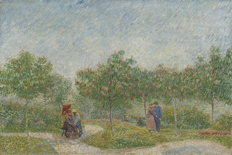 Garten in Montmartre mit Verliebten - Vincent van Gogh