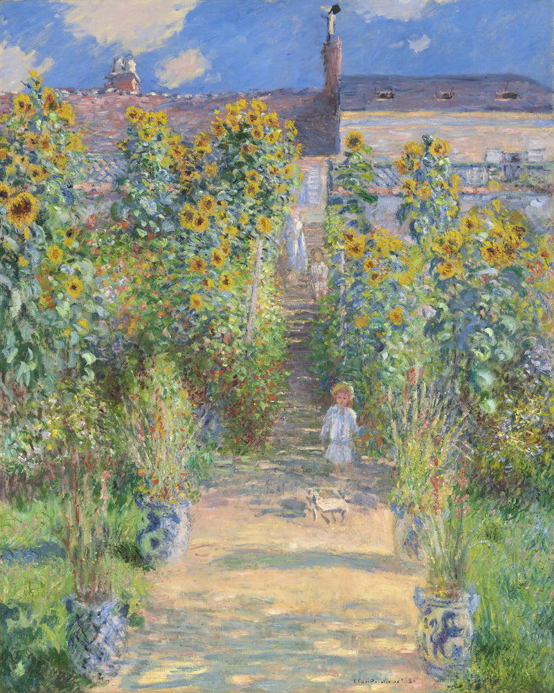 Der Garten des Künstlers in Vétheuil W685 - Claude Monet
