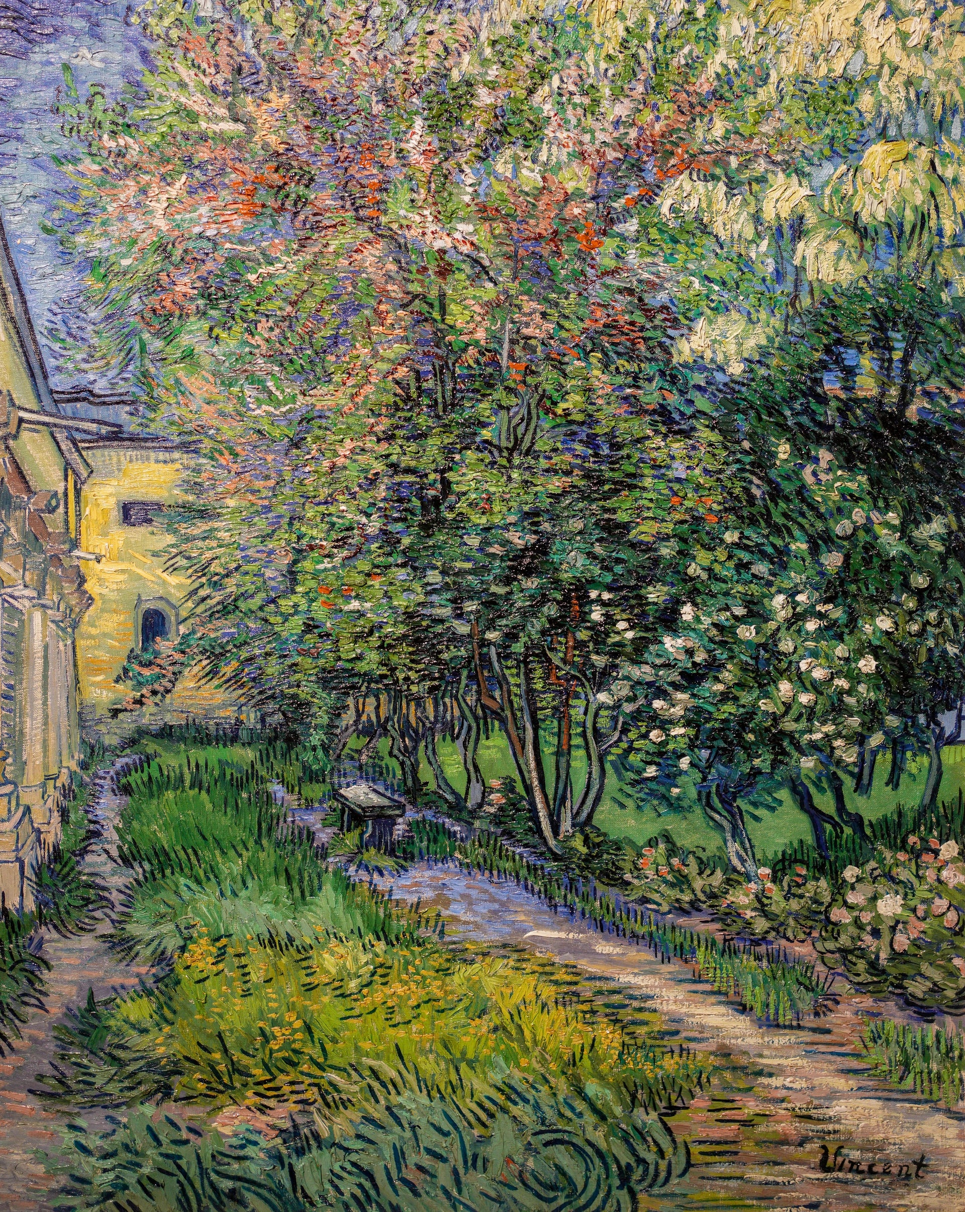 Le Jardin de l’asile à Saint-Rémy F734 de Vincent van Gogh