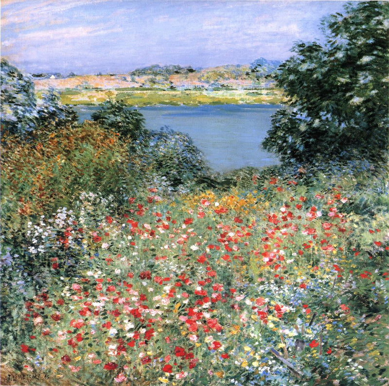 Mohnblumen-Garten - Willard Metcalf