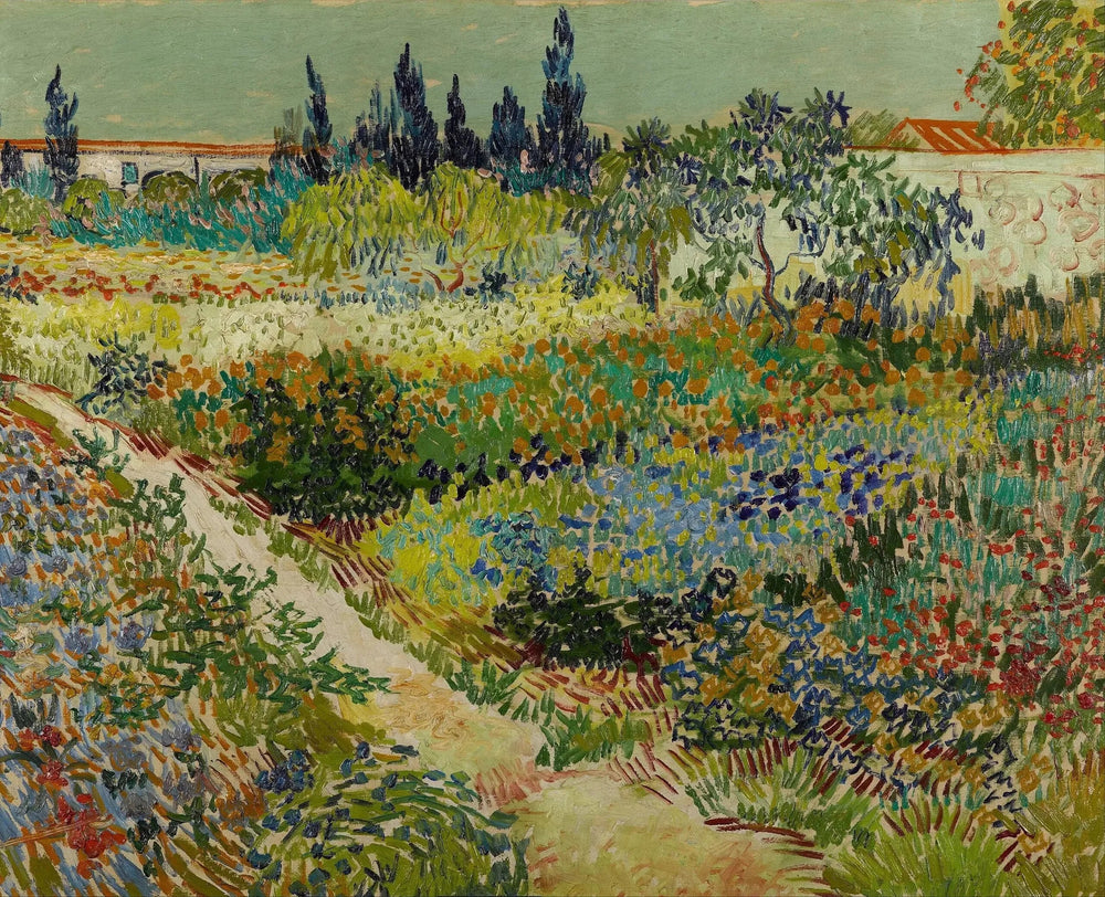 Jardin fleuri avec allée - Vincent van Gogh image 1 tableau peint à l’huile sur toile