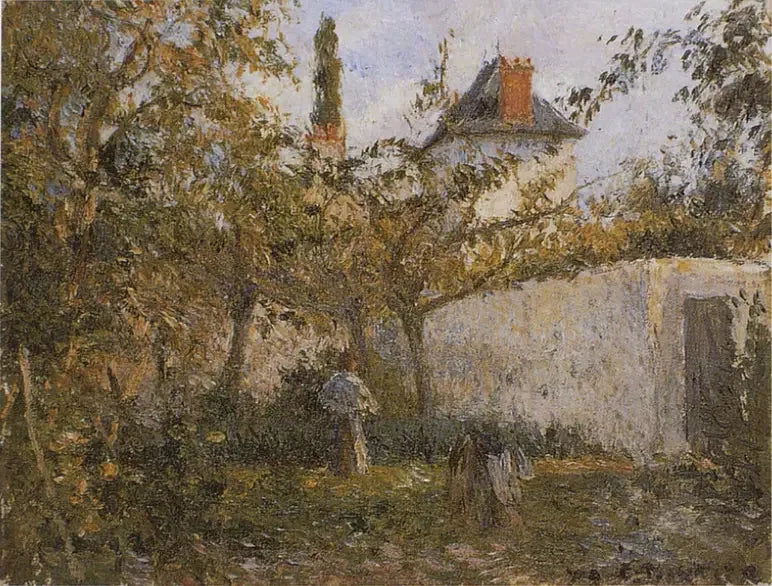 Jardin potager et verger, Pontoise - Camille Pissarro image 1 reproduction artisanale de tableau