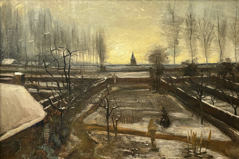 Der Pfarrgarten von Nuenen im Schnee - Vincent van Gogh