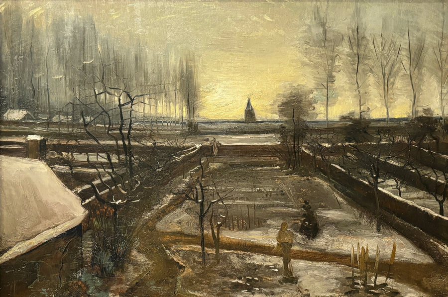 Der Pfarrgarten von Nuenen im Schnee - Vincent van Gogh