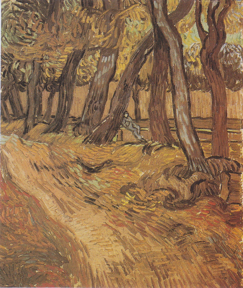 Garten des Krankenhauses Saint-Paul mit Figur, Der - Vincent van Gogh