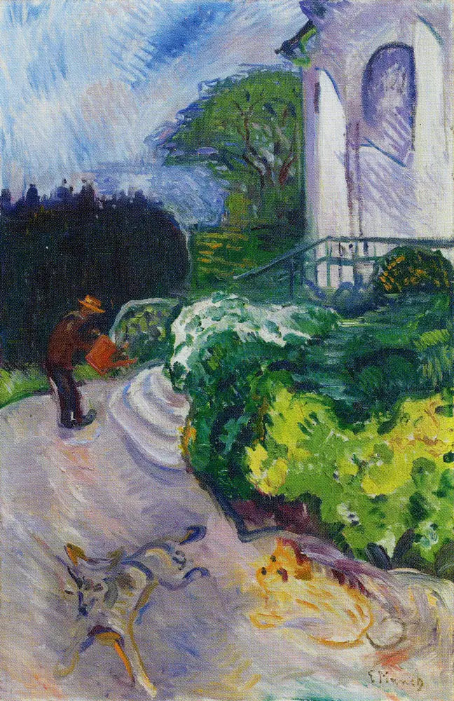 Dänischer Gärtner im Garten von Dr. Linde - Edvard Munch