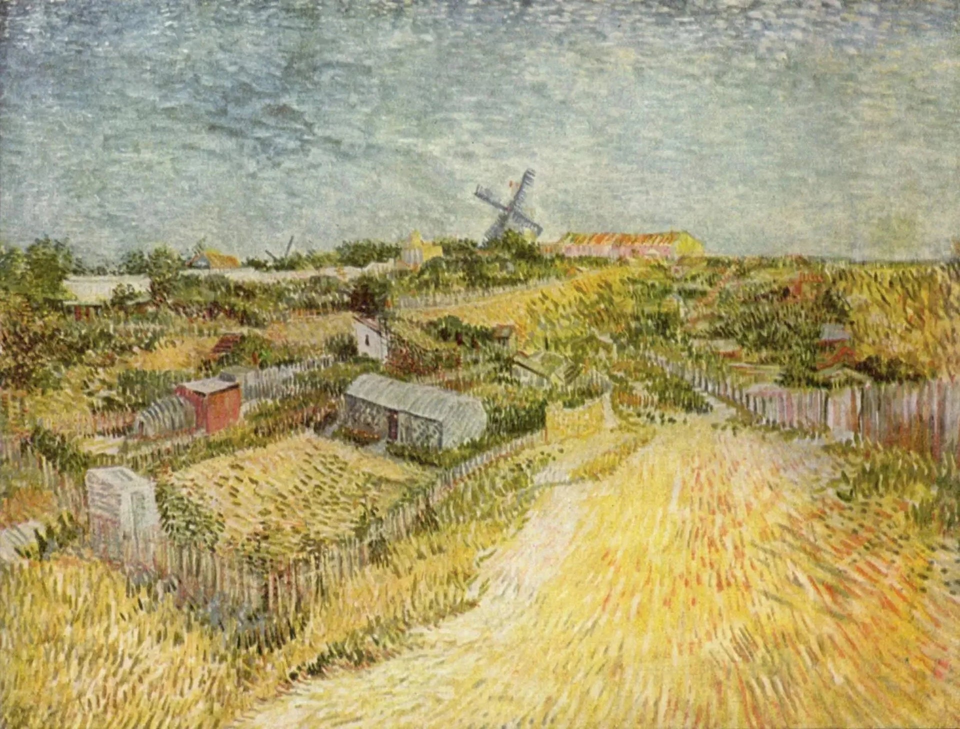 Jardins potagers de Montmartre F350 de Vincent van Gogh, Stedelijk Museum Amsterdam