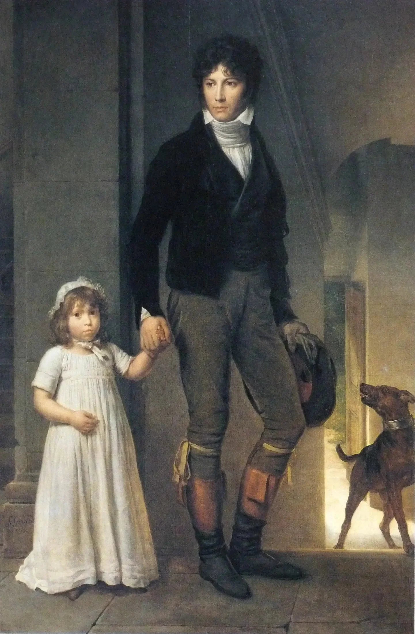 Jean-Baptiste Isabey et sa fille, enfant - François Gérard image 1 tableau peint à l’huile sur toile