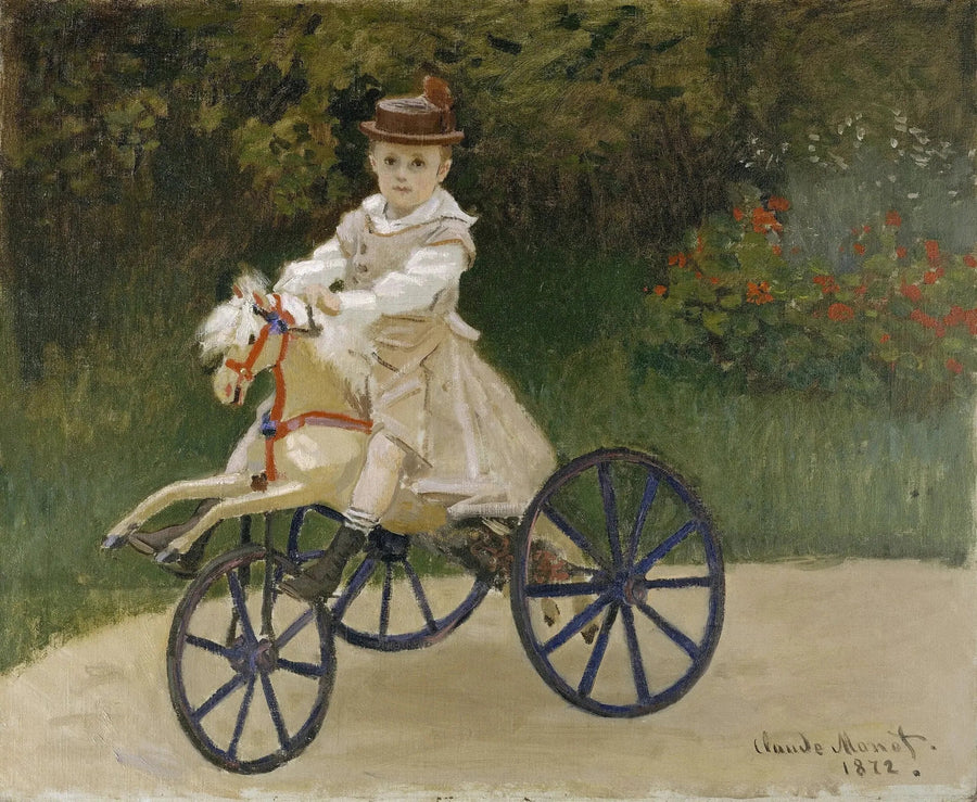 Jean Monet (1867-1913) auf seinem Freizeitpferd - Claude Monet