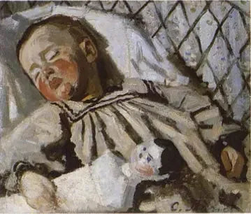 Jean Monet schlafend - Claude Monet