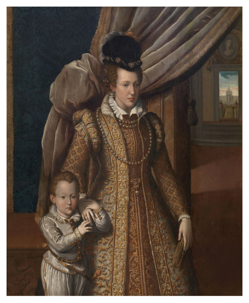 Jeanne d'Autriche et son fils Filippo de Médicis - Giovanni Bizzelli