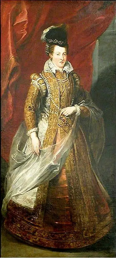 Jeanne d'Autriche, grande duchesse de Toscane, mère de Marie de Médicis - Peter Paul Rubens image 1 copie de tableau peinte à la main
