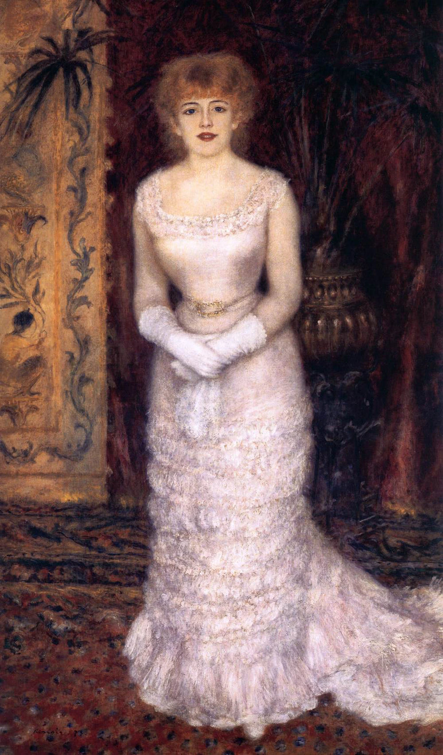 Portrait de l’actrice Jeanne Samary en pied peint par Renoir en 1878, musée de l’Ermitage 9003