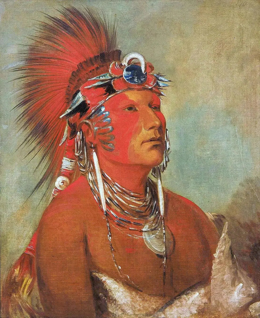 Jee-hé-o-hó-shah, Kann nicht umgestürzt werden, ein Krieger - George Catlin