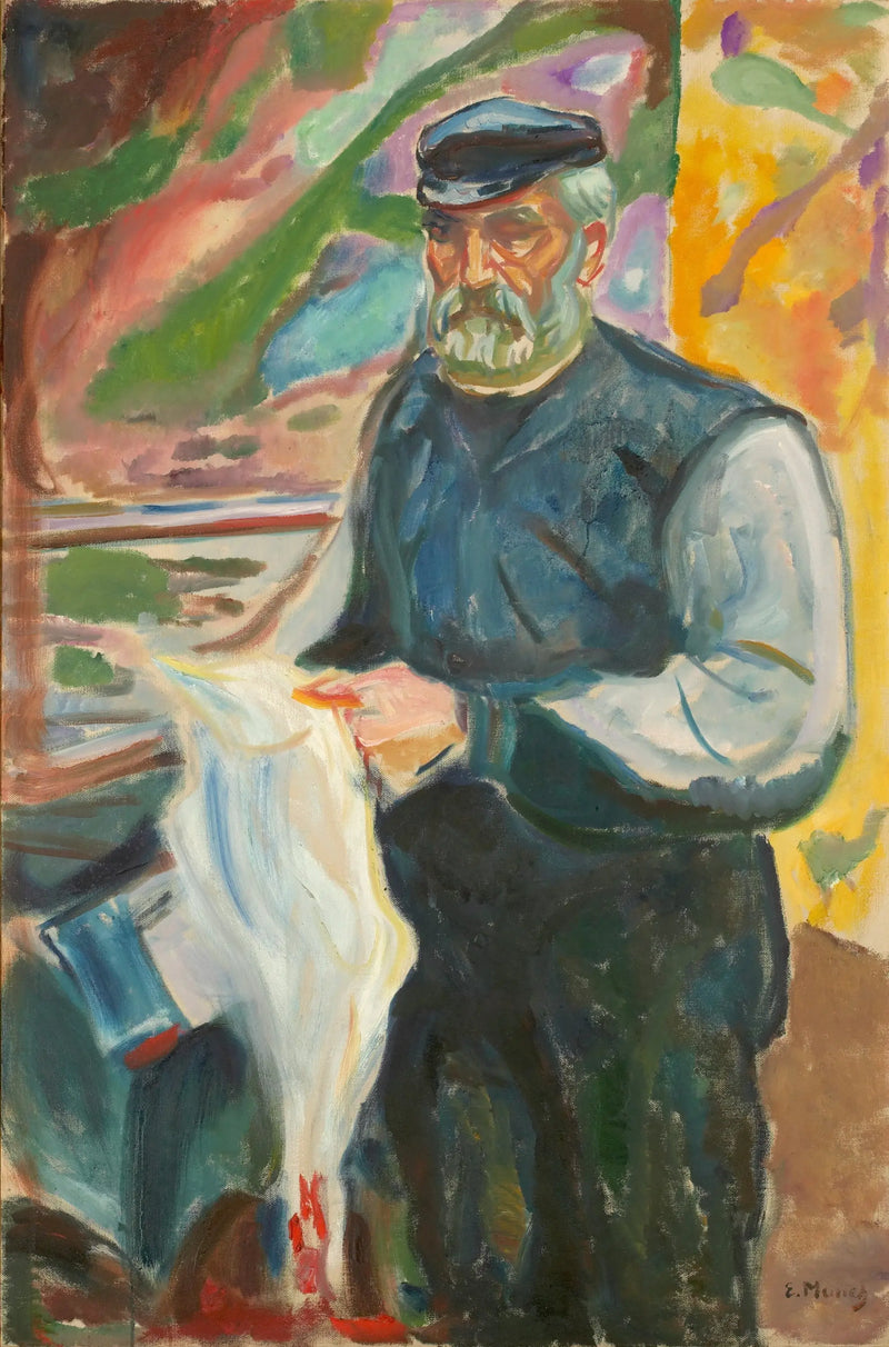Jensen mit einer toten Ente - Edvard Munch