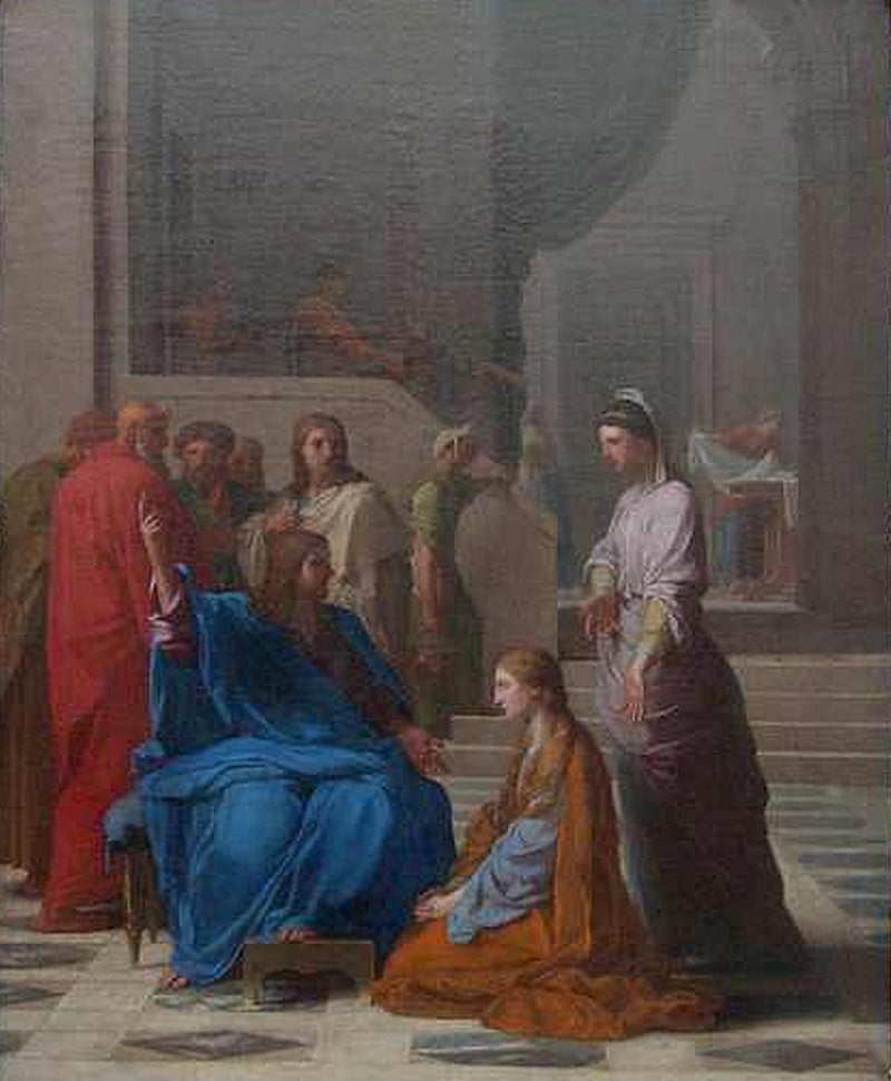 Jesus bei Maria und Martha - Eustache Le Sueur