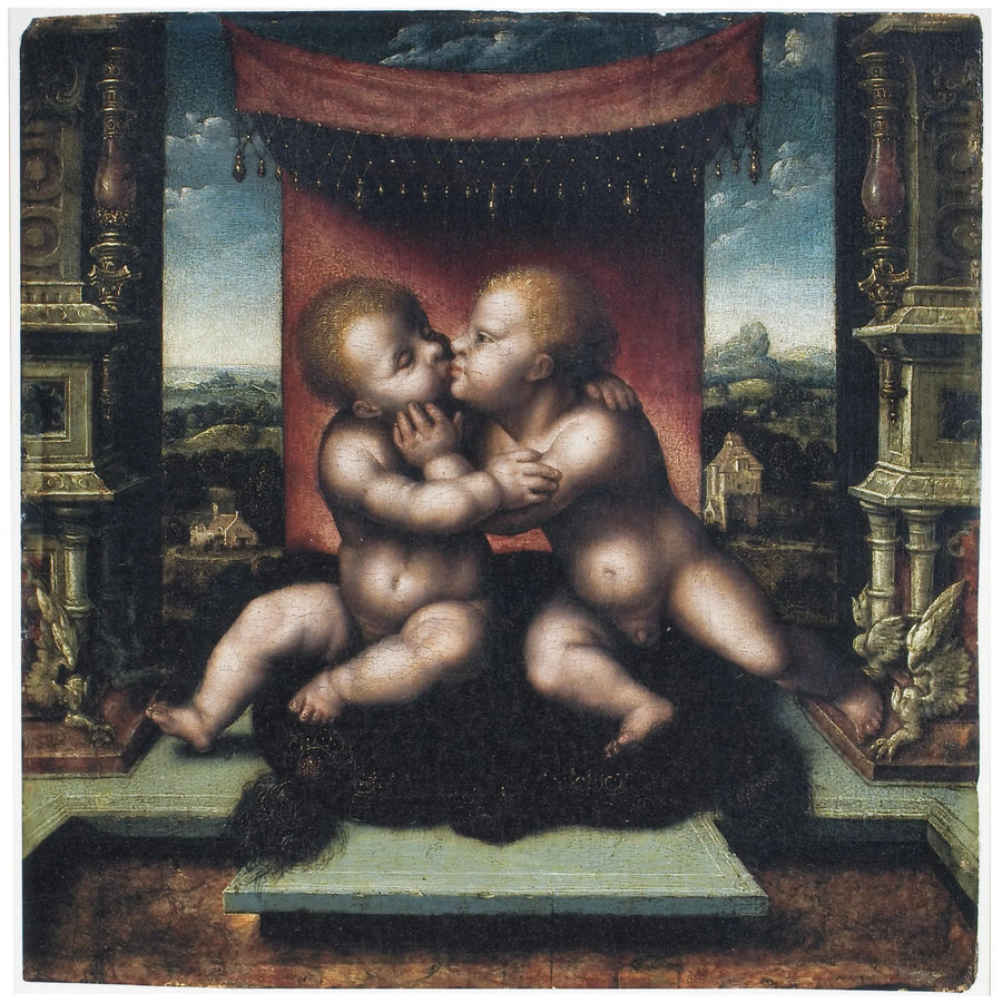 Jesus Christus und Johannes der Täufer als Kinder, zweite Viertel des XVI. Jahrhunderts - Joos van Cleve