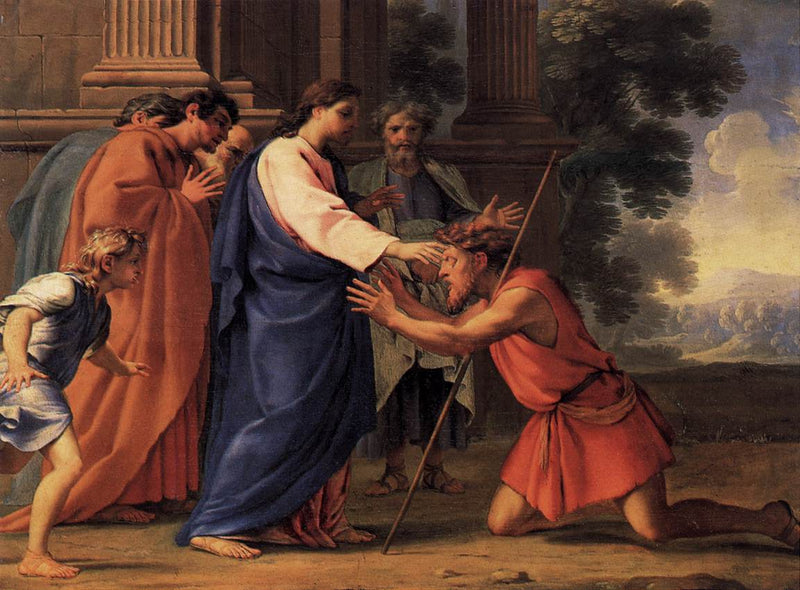 Jesus Christus heilt den Blinden - Eustache Le Sueur