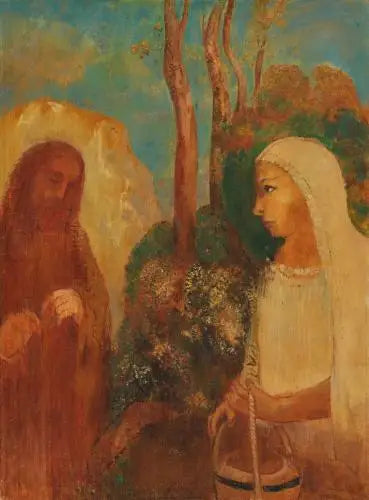 Jesus und die Samariterin - Odilon Redon