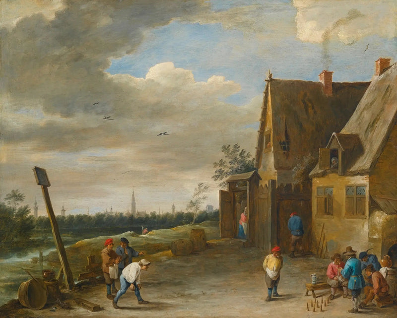 Kegelspiel mit Blick auf Antwerpen - David Teniers der Jüngere