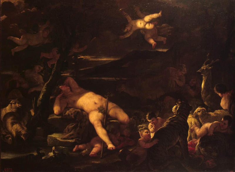 Junger Bacchus schlafend - Luca Giordano