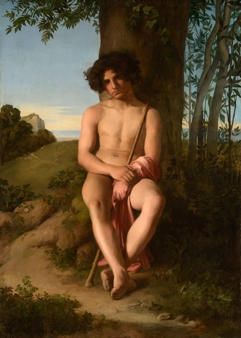 Junge Hirte sitzend - Hippolyte Flandrin