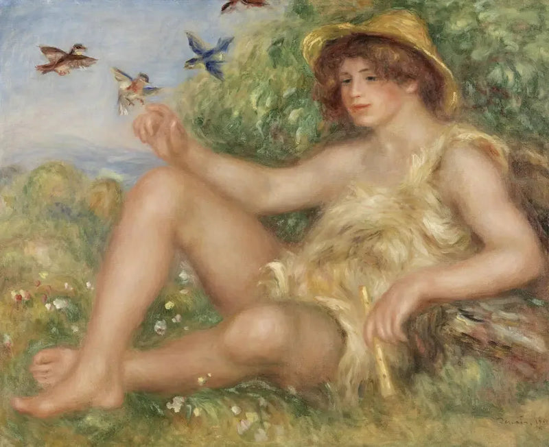Junger Hirte in Ruhe (Porträt von Alexander Thurneyssen) - Pierre-Auguste Renoir