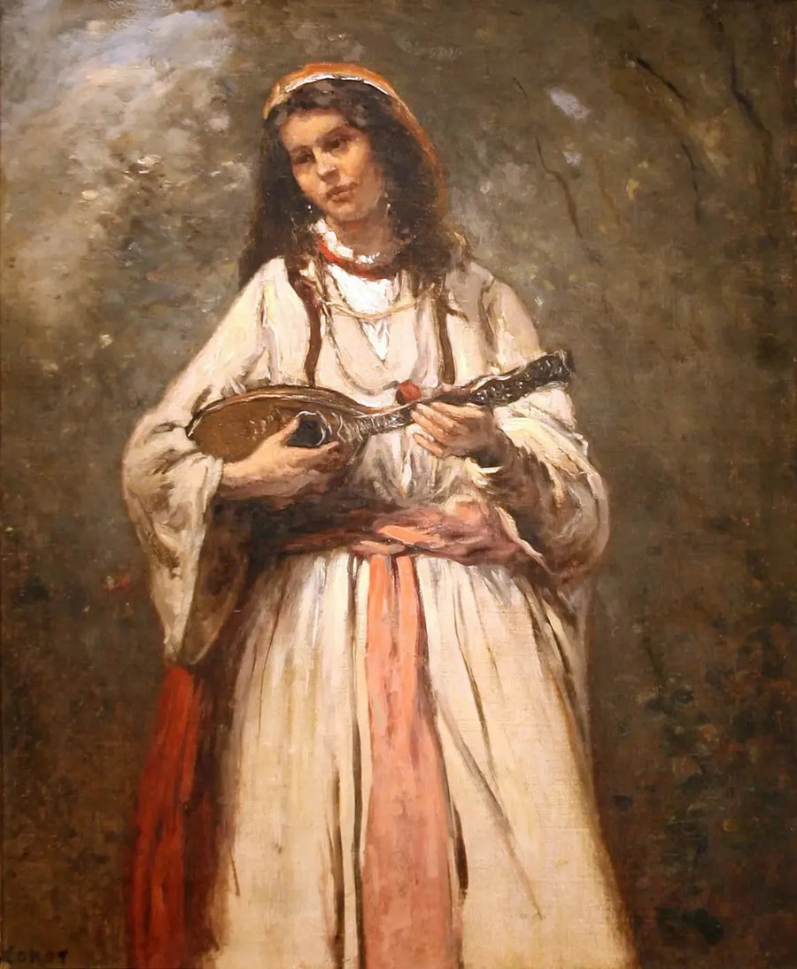 Junge Bohème mit Mandoline - Jean-Baptiste Camille Corot