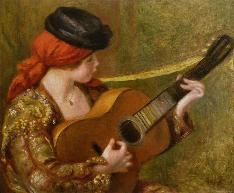 Junge Spanierin mit der Gitarre - Pierre-Auguste Renoir