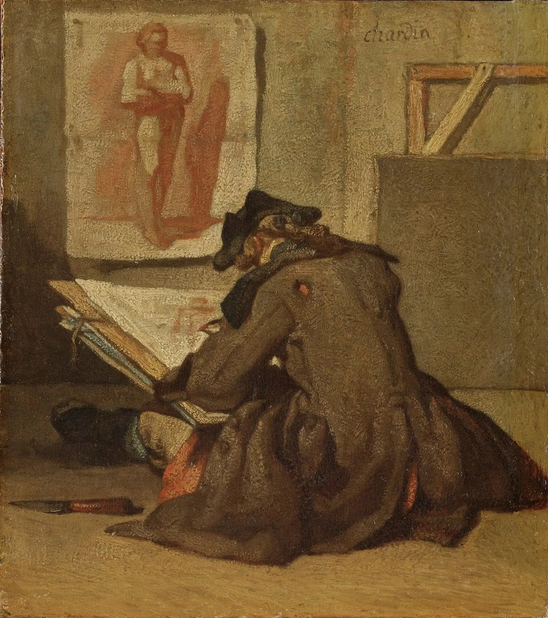 Junge Studentin zeichnend - Jean Siméon Chardin