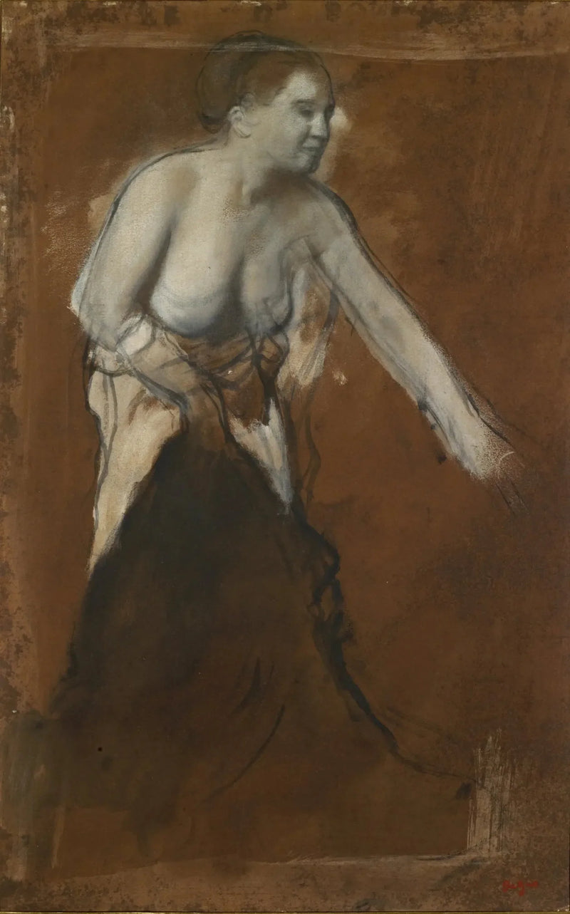 Junge Frau halb entblößt - Edgar Degas