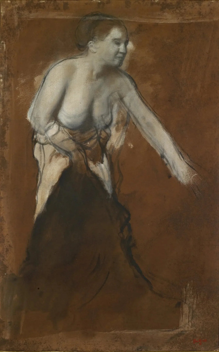 Junge Frau halb entblößt - Edgar Degas