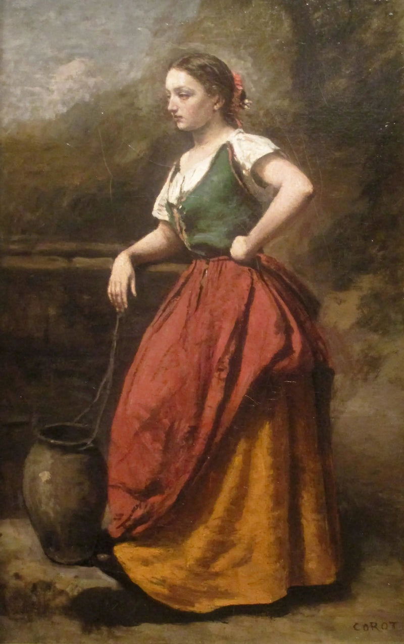 Junge Frau an der Fontaine - Jean-Baptiste Camille Corot