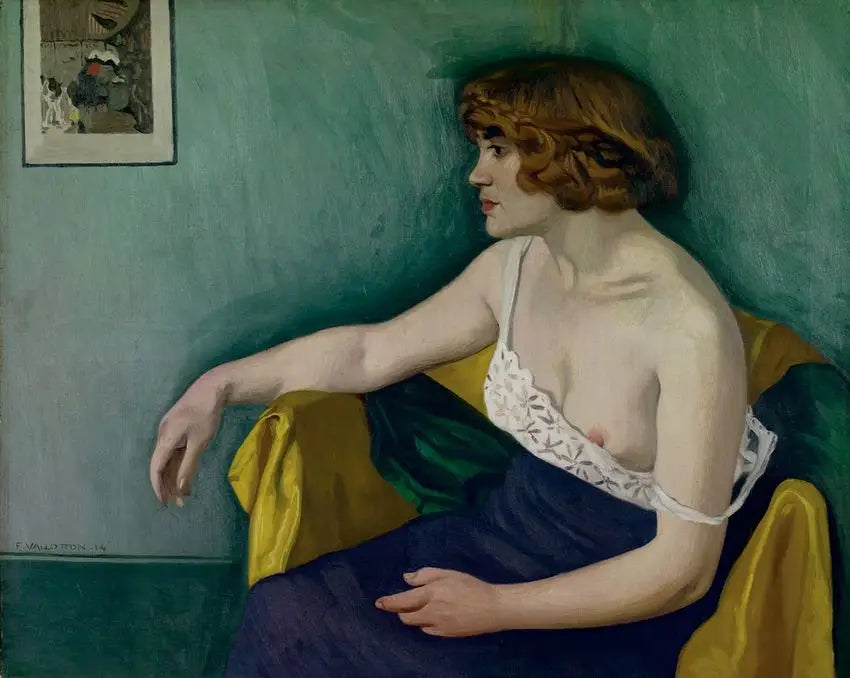 Junge Frau im Profil sitzend - Félix Vallotton