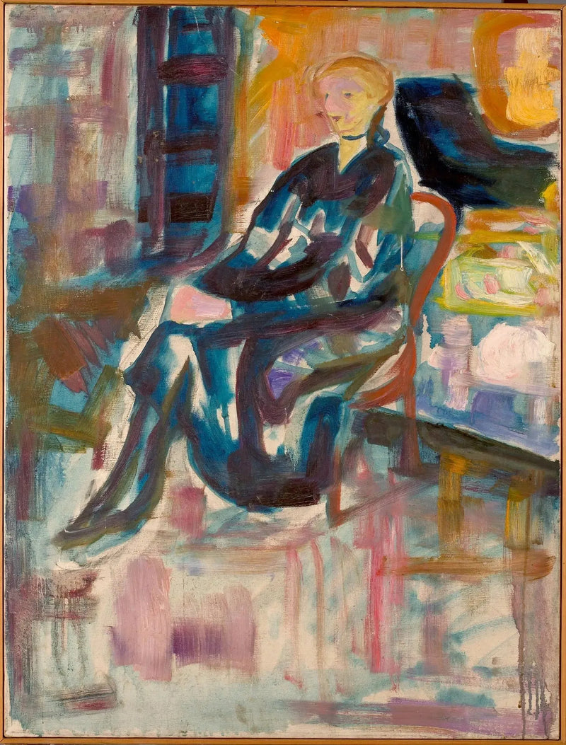 Junge Frau sitzt - Edvard Munch