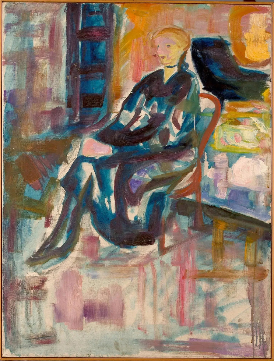 Junge Frau sitzt - Edvard Munch